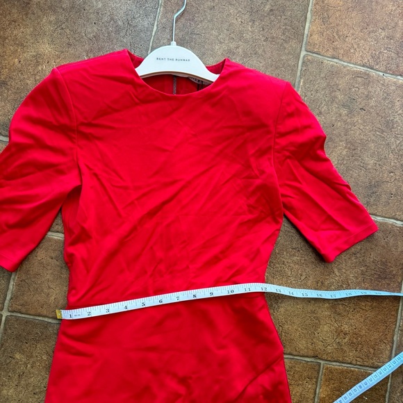 Alice and Olivia mini red dress with shoulder pads Sz 0 - new with tags - Picture 1 of 4
